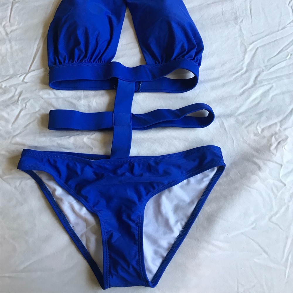 Mono kink swimsuit 1Blue s - Picture 2 of 3